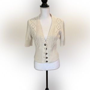 Large cropped Sweaters White Button Down